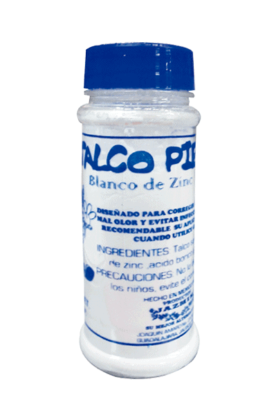 TALCO PIE BLANCO DE ZINC MENTA 100GR JAZMIN PIONER